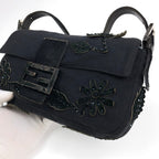 FENDI BAGUETTE WITH CALF HAIR AND BEADED DETAILING