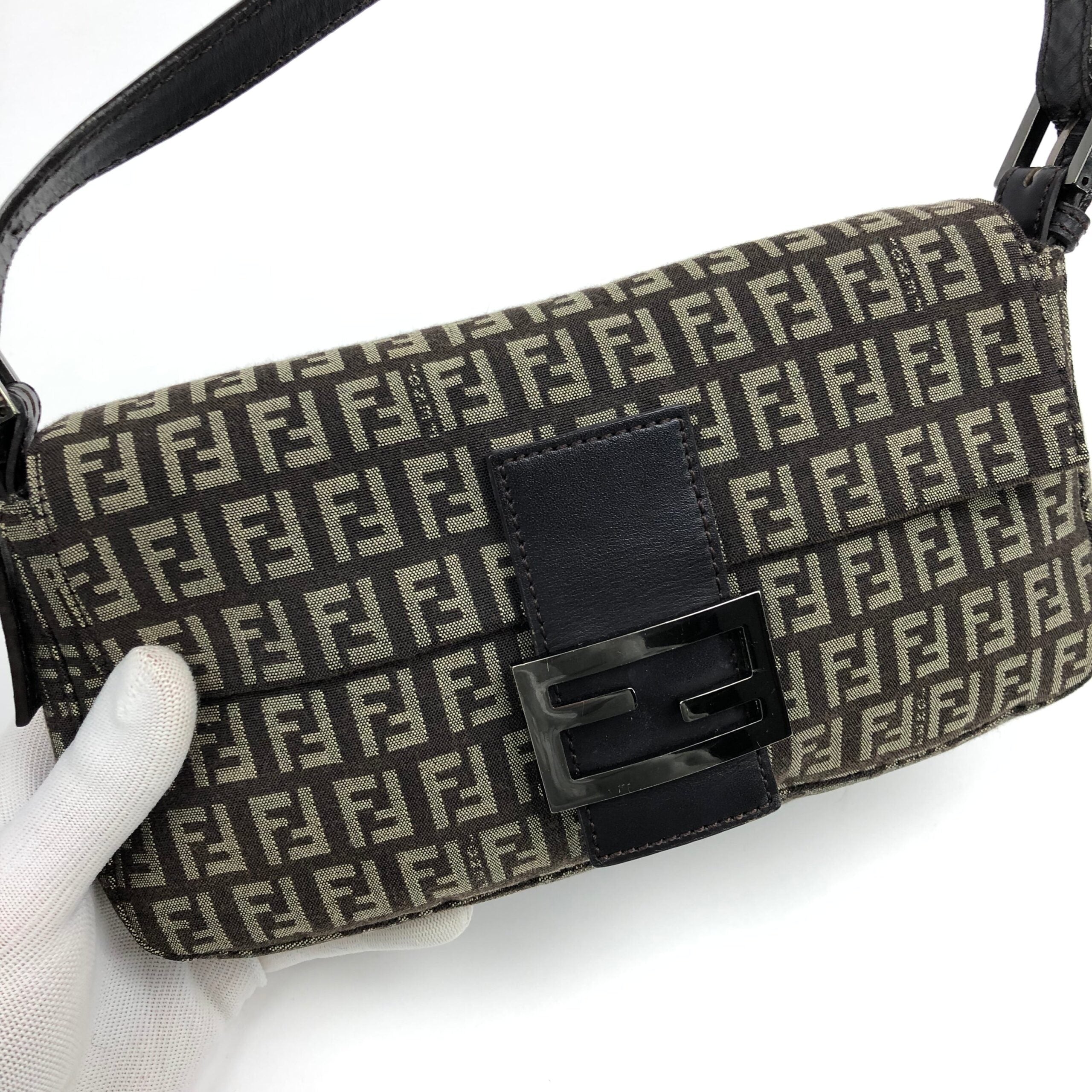 FENDI MONOGRAM BAGUETTE SHOULDER BAG
