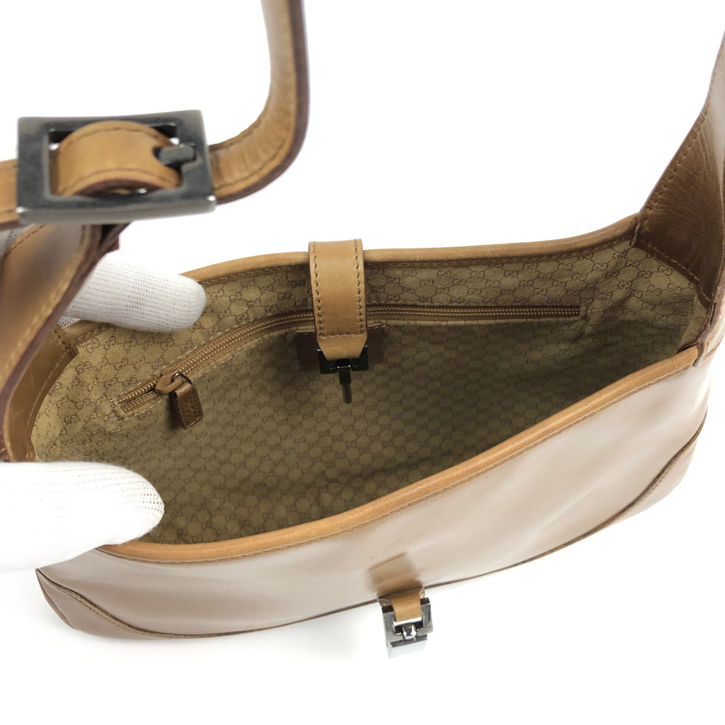 GUCCI JACKIE LEATHER SHOULDER BAG