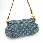 LOUIS VUITTON DENIM PLEATY SHOULDER BAG