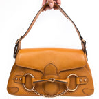 GUCCI HORSEBIT CHAIN LEATHER SHOULDER BAG