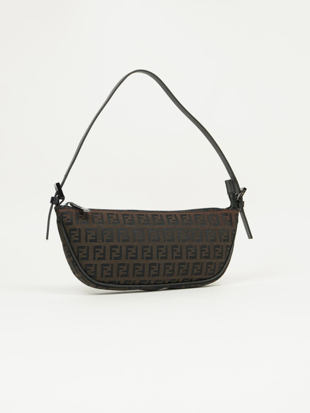 FENDI ZUCCA CRESCENT SHOULDER BAG