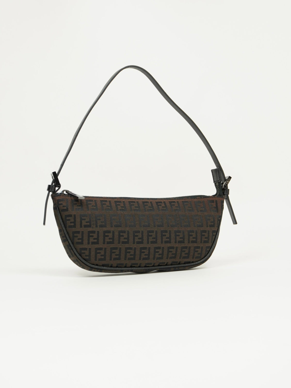 FENDI ZUCCA CRESCENT SHOULDER BAG
