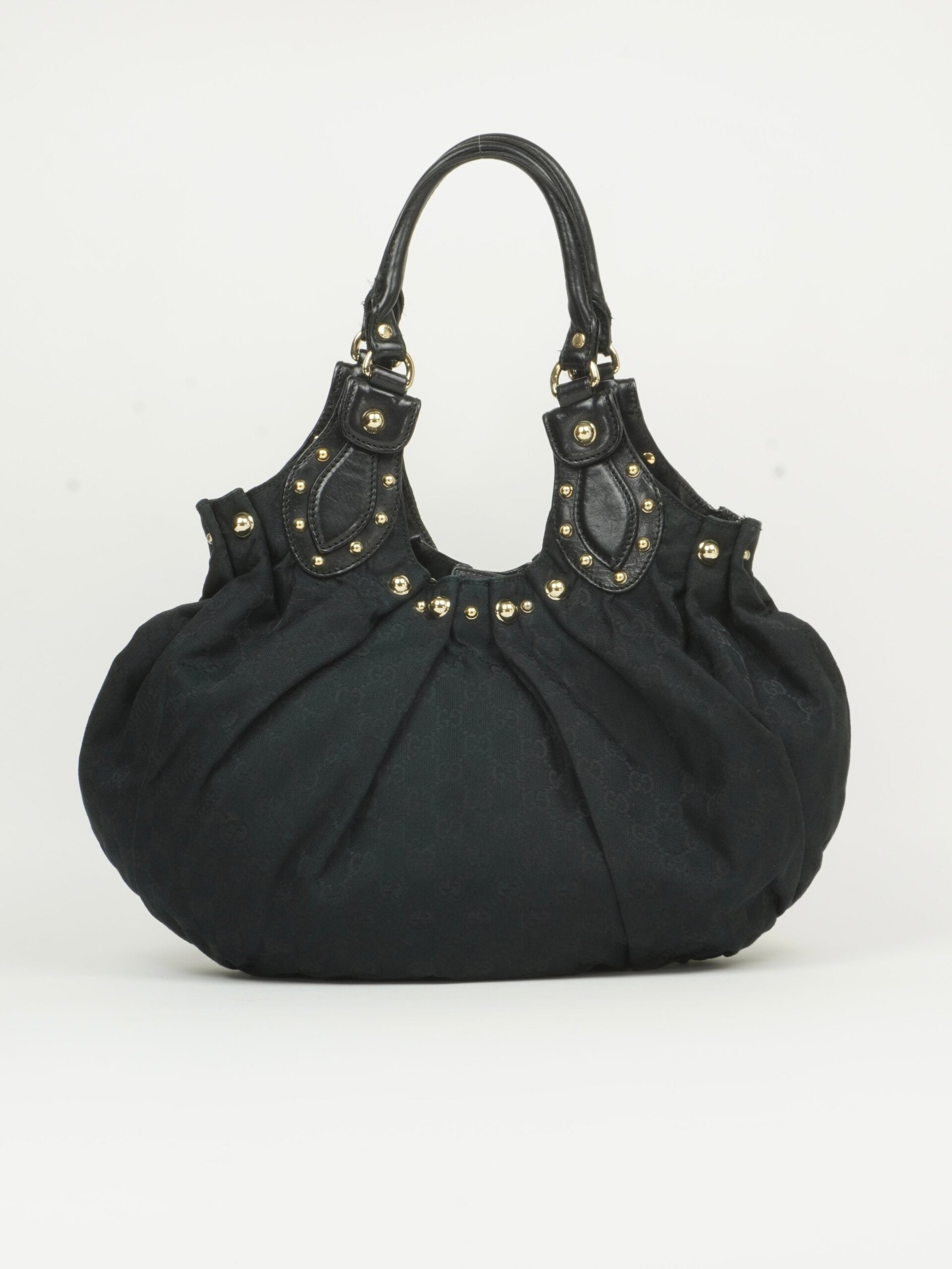 GUCCI MONOGRAM STUDDED PELHAM BAG