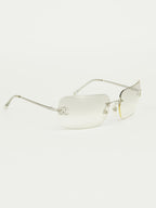 CHANEL RIMLESS RHINESTONE SUNGLASSES