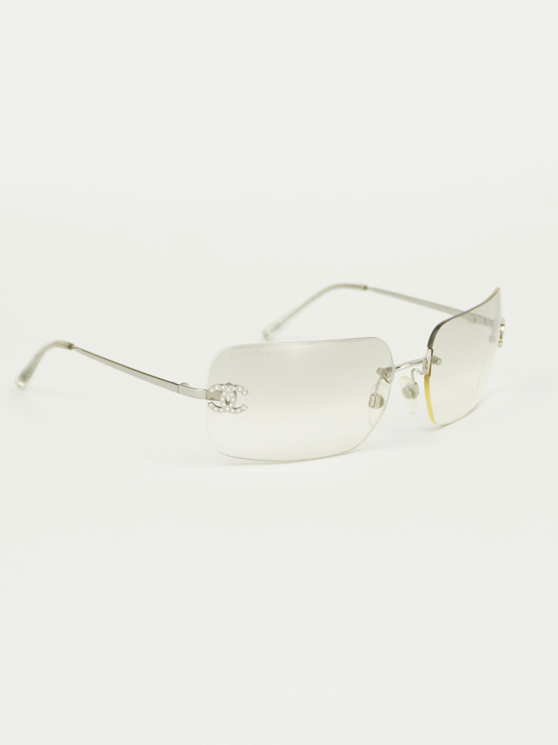 CHANEL RIMLESS RHINESTONE SUNGLASSES