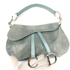 CHRISTIAN DIOR EXOTIC SOFT LIZARD LEATHER DOUBLE SADDLE BAG