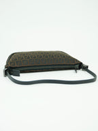 FENDI ZUCCA CRESCENT SHOULDER BAG