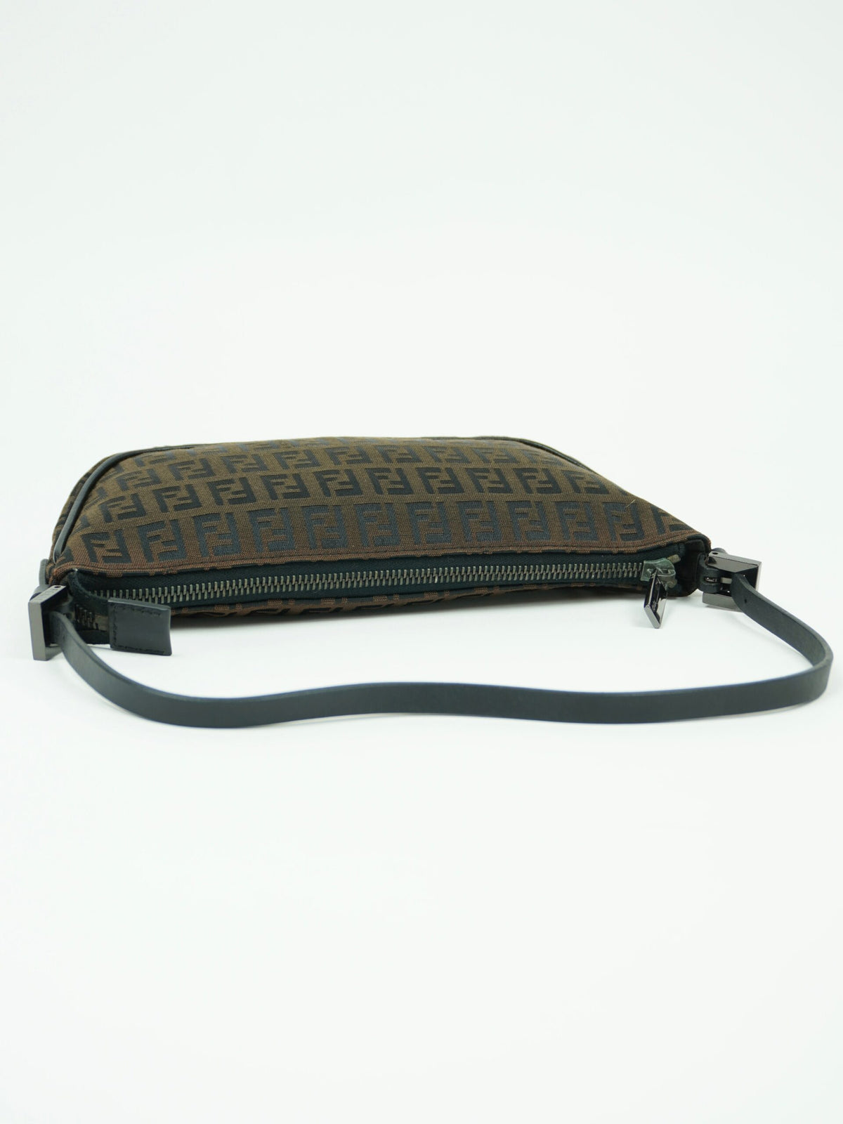 FENDI ZUCCA CRESCENT SHOULDER BAG