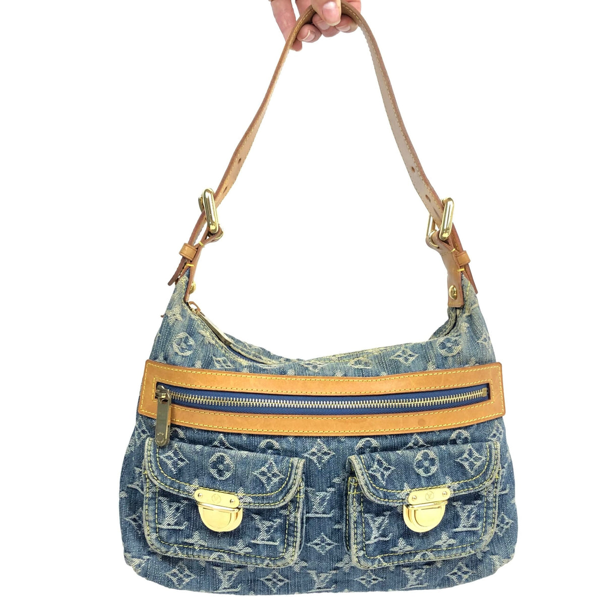 LOUIS VUITTON BAGGY PM DENIM SHOULDER BAG