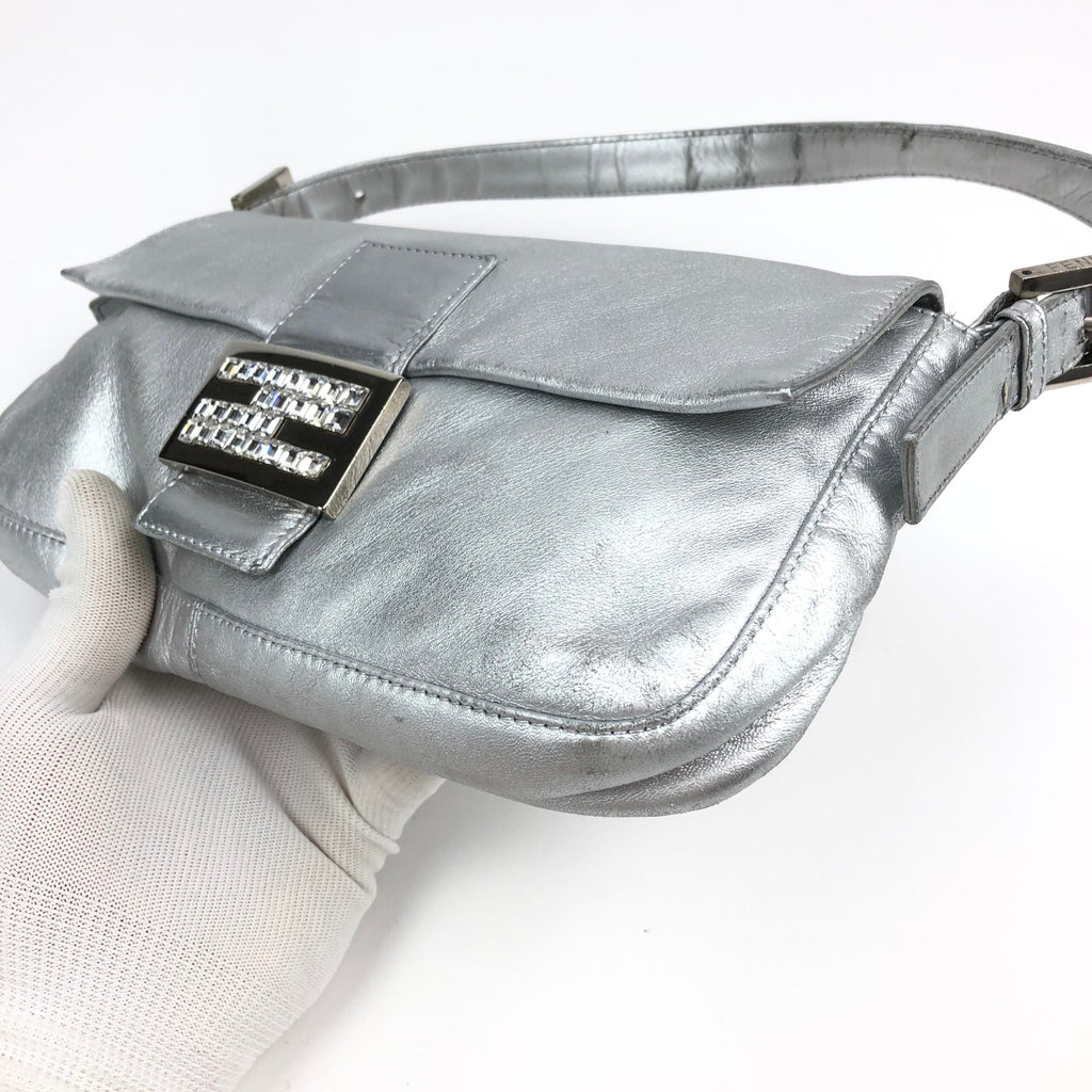FENDI SILVER BAGUETTE BAG