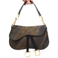 CHRISTIAN DIOR 2001 WATERCOLOUR DOUBLE SADDLE BAG