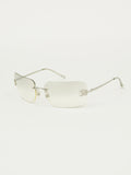 CHANEL RIMLESS RHINESTONE SUNGLASSES