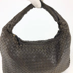 BOTTEGA VENETA BROWN INTRECCIATO SHOULDER BAG