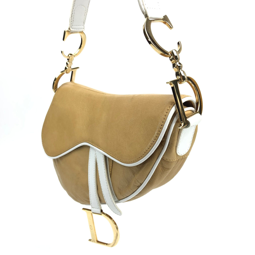 CHRISTIAN DIOR LEATHER SADDLE BAG