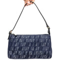 FENDI ZUCCA DENIM SHOULDER BAG