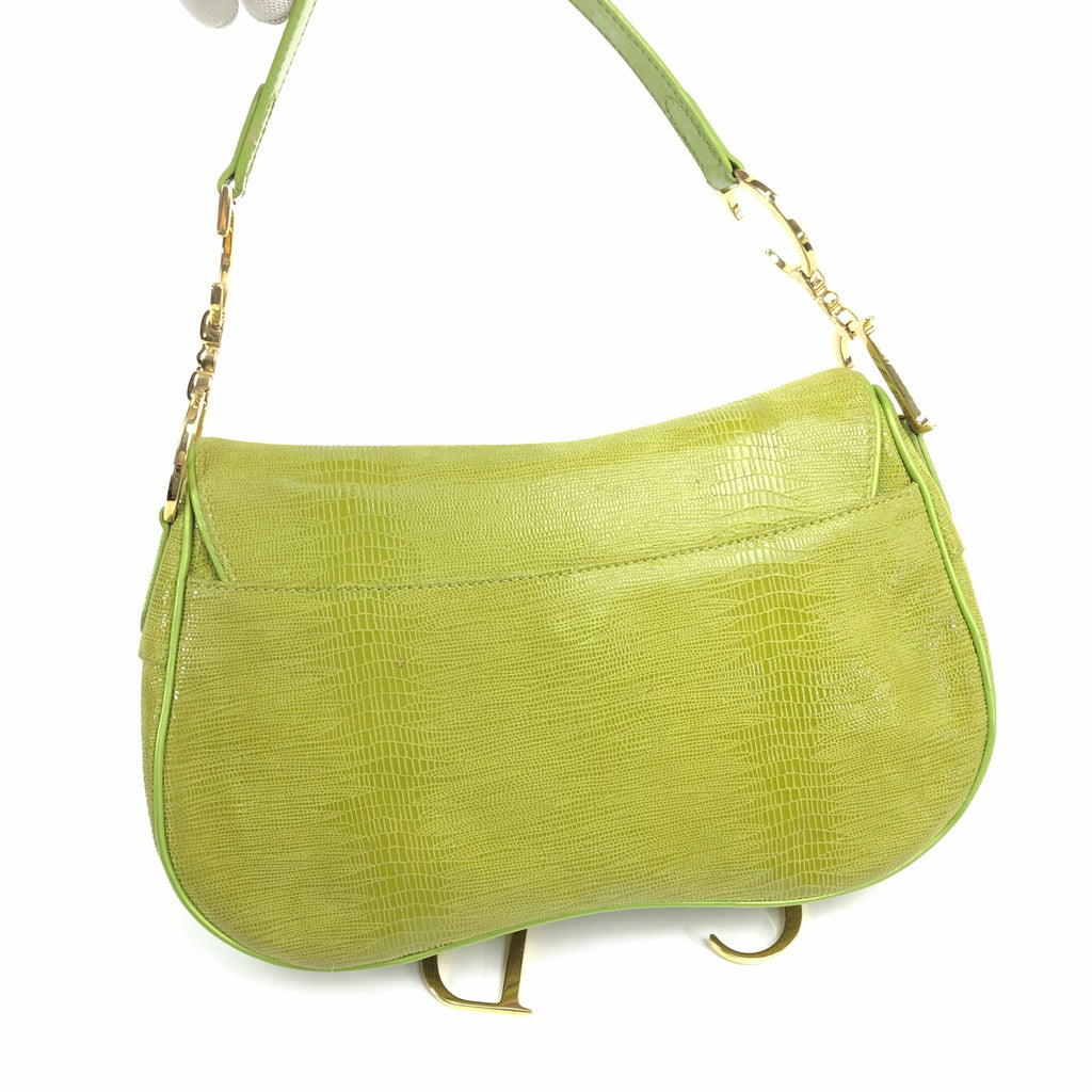 CHRISTIAN DIOR EXOTIC LIZARD DOUBLE SADDLE BAG