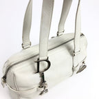 CHRISTIAN DIOR LEATHER BAG WITH SILVER HARDWARE