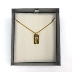 CHRISTIAN DIOR TAG NECKLACE
