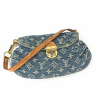 LOUIS VUITTON PLEATY DENIM SHOULDER BAG