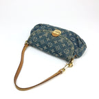 LOUIS VUITTON DENIM PLEATY SHOULDER BAG