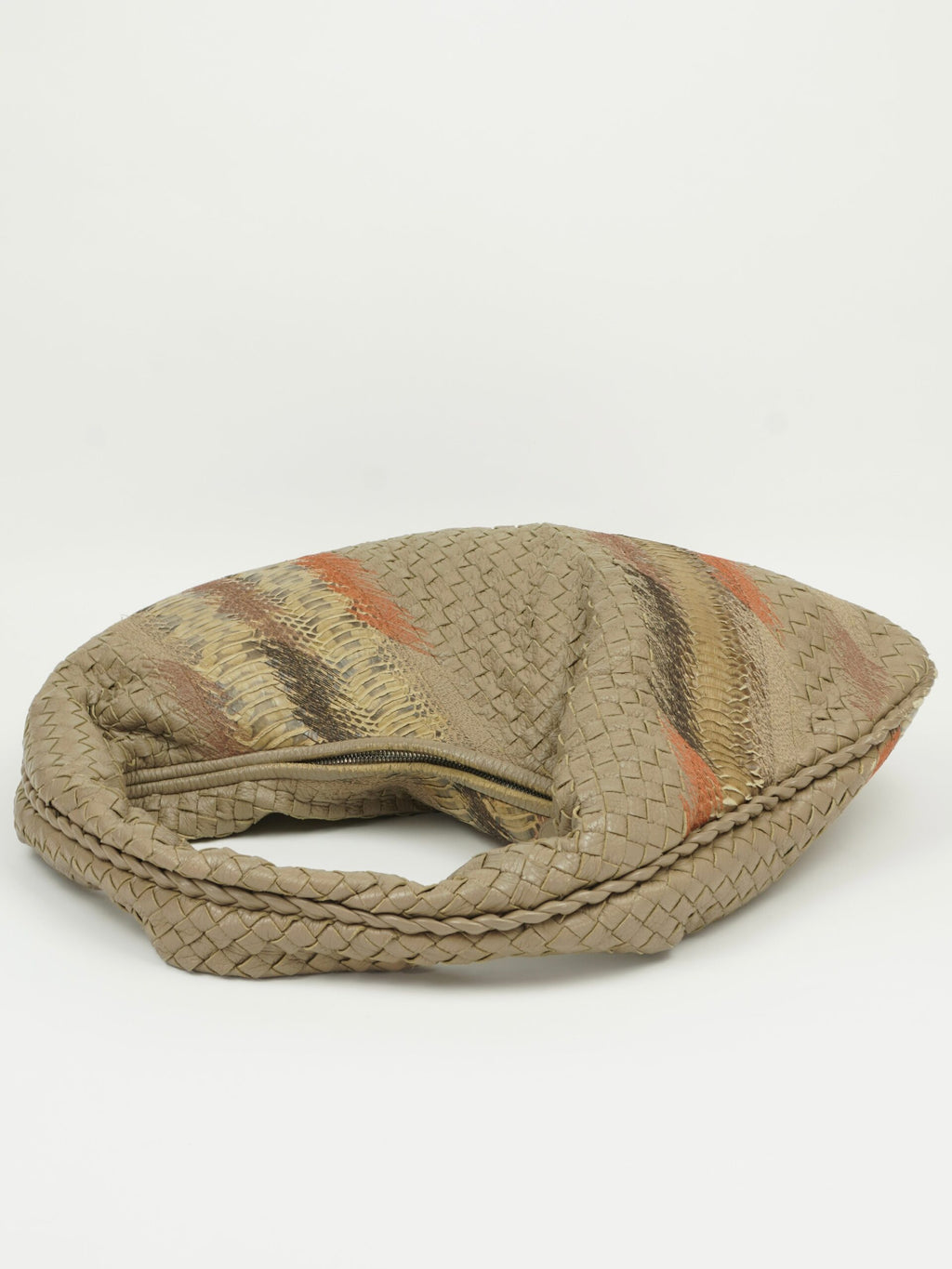 BOTTEGA VENETA SNAKESKIN INTRECCIATO HOBO SHOULDER BAG