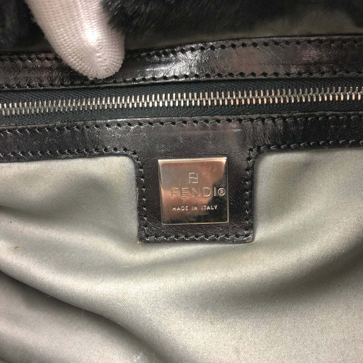 FENDI MINK FUR MAMA BAGUETTE SHOULDER BAG