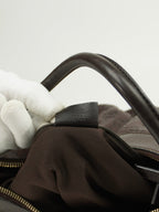 GUCCI MONOGRAM LEATHER ABBEY BAG