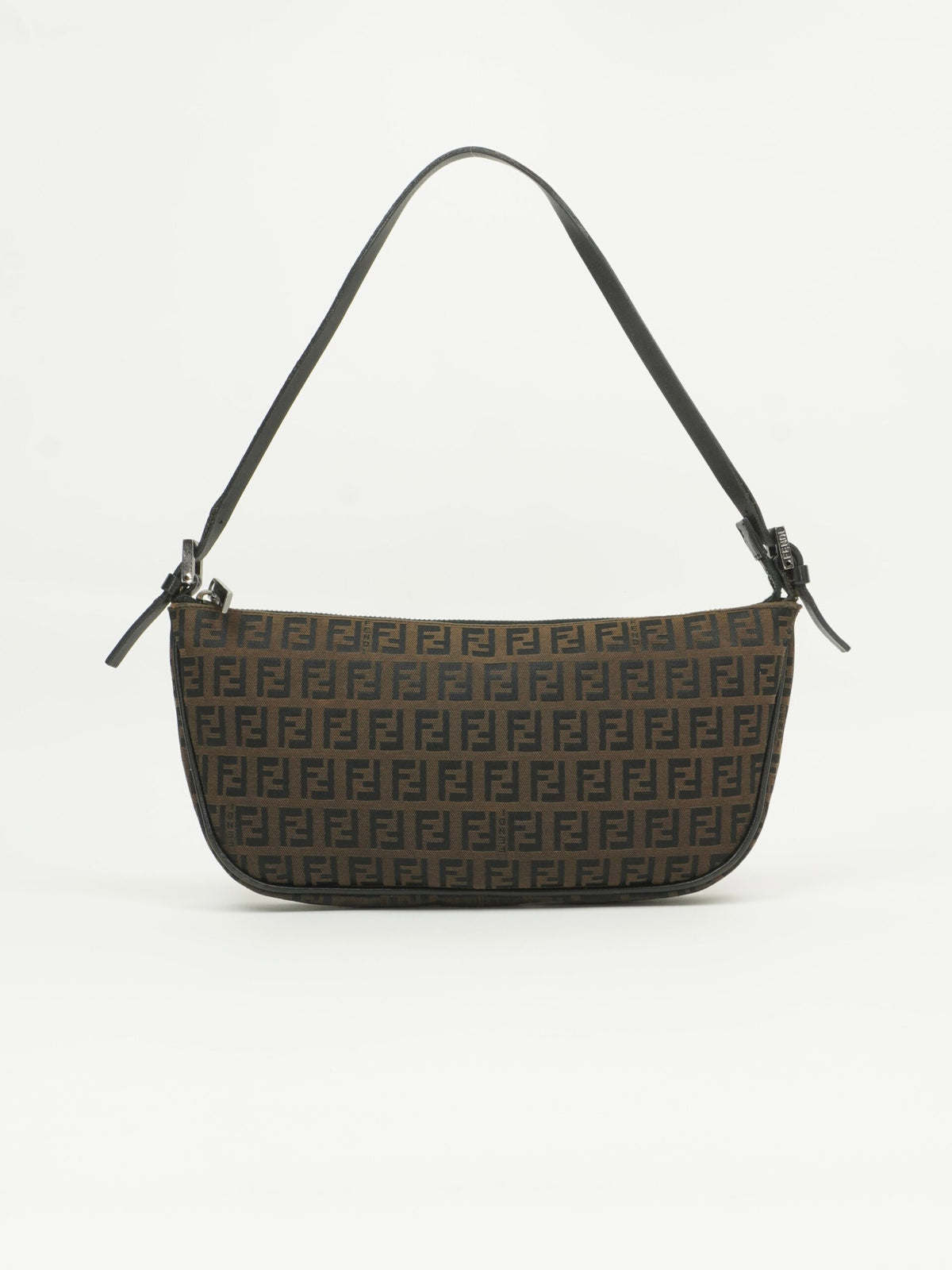 FENDI ZUCCA CRESCENT SHOULDER BAG