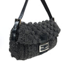 FENDI CASHMERE WOOL BAGUETTE SHOULDER BAG