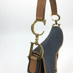 CHRISTIAN DIOR DENIM SADDLE BAG