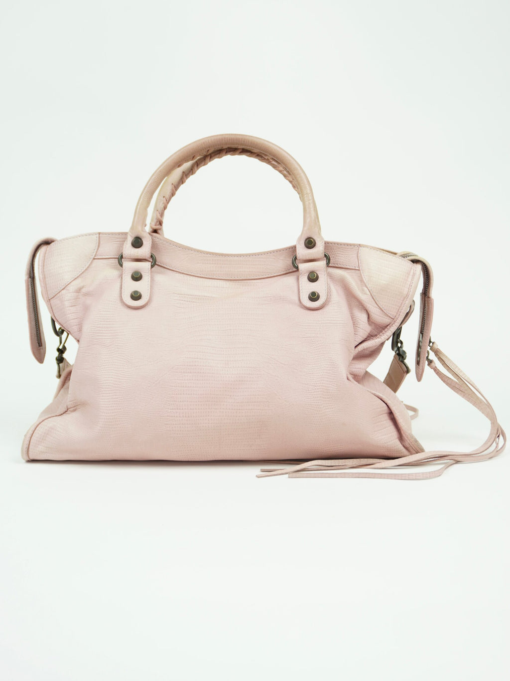 BALENCIAGA LIZARD EMBOSSED CITY BAG