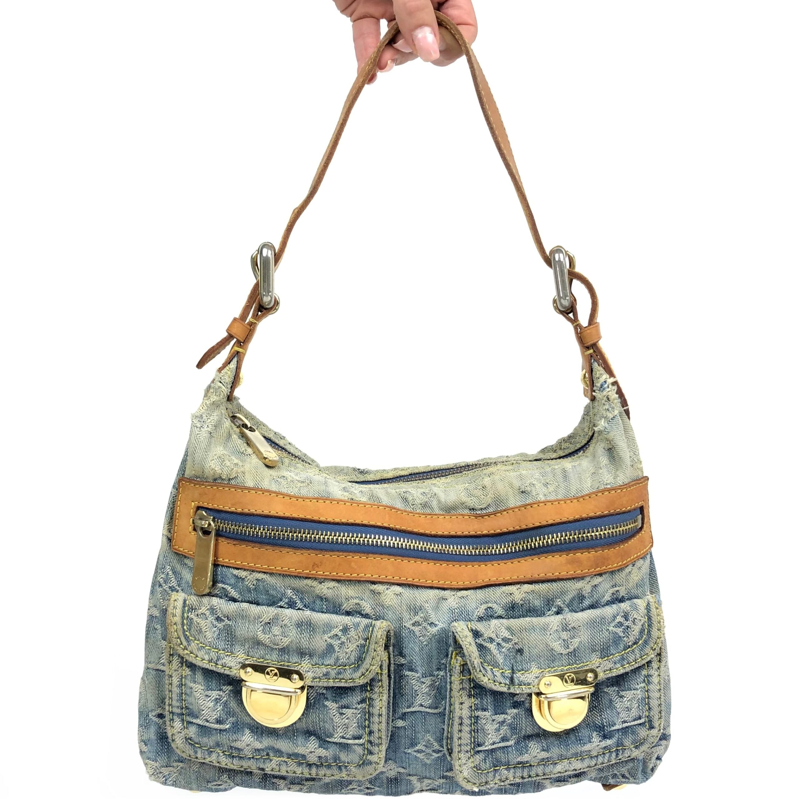 LOUIS VUITTON BAGGY PM DENIM SHOULDER BAG