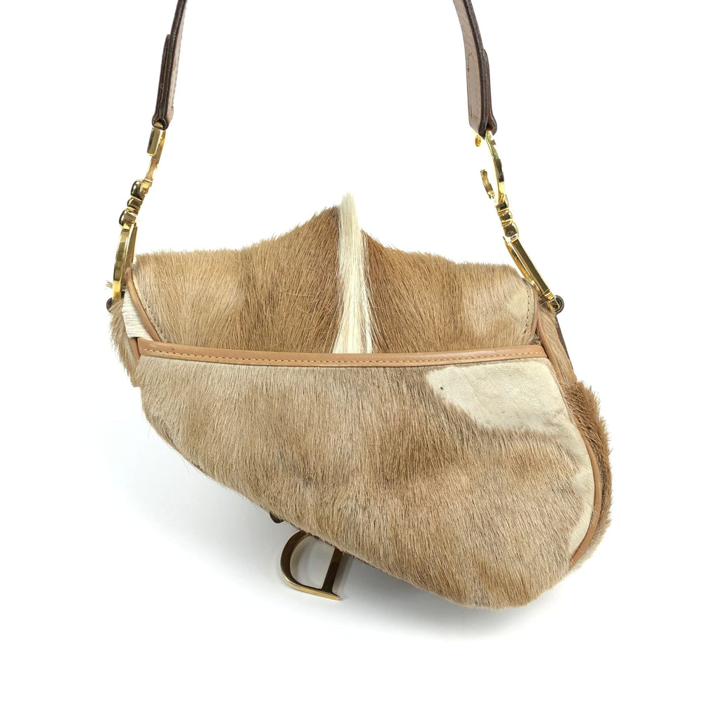 CHRISTIAN DIOR PONY HAIR MOHAWK SADDLE BAG