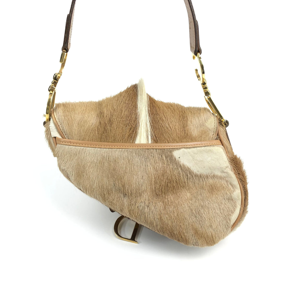 CHRISTIAN DIOR PONY HAIR MOHAWK SADDLE BAG