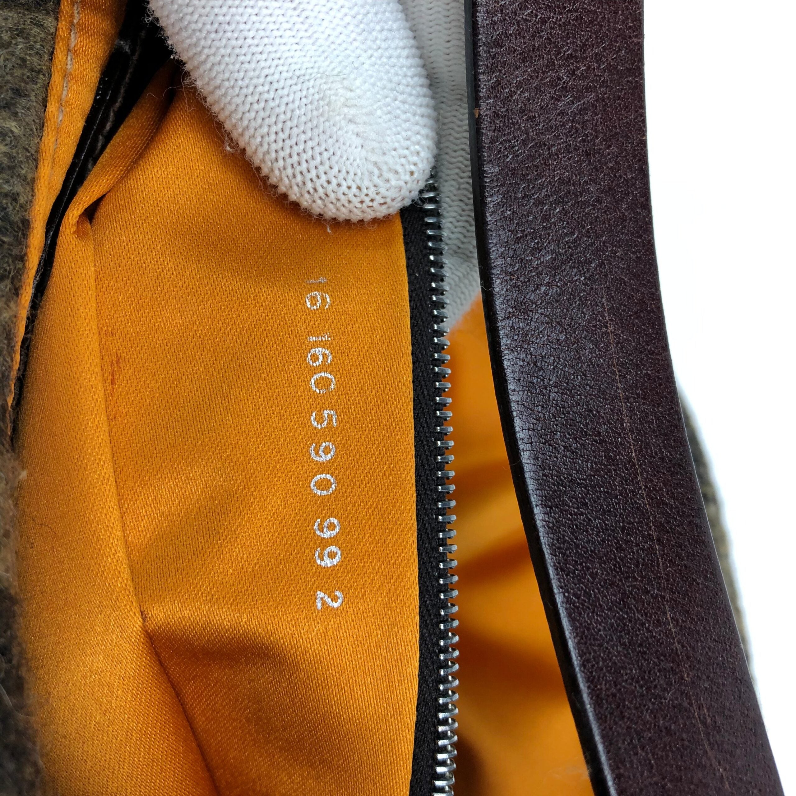 FENDI ZUCCA CASHMERE WOOL BAGUETTE SHOULDER BAG