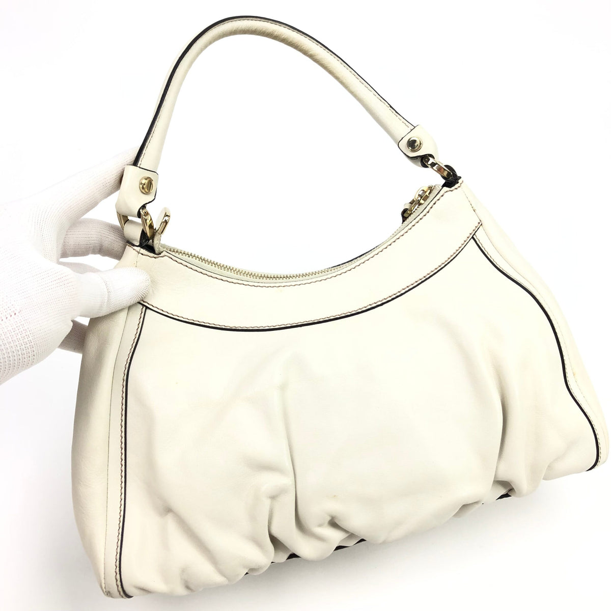 GUCCI ABBEY LEATHER SHOULDER BAG