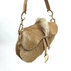 CHRISTIAN DIOR PONY HAIR MOHAWK SADDLE BAG