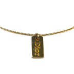 CHRISTIAN DIOR TAG NECKLACE
