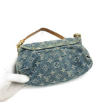 LOUIS VUITTON DENIM PLEATY SHOULDER BAG