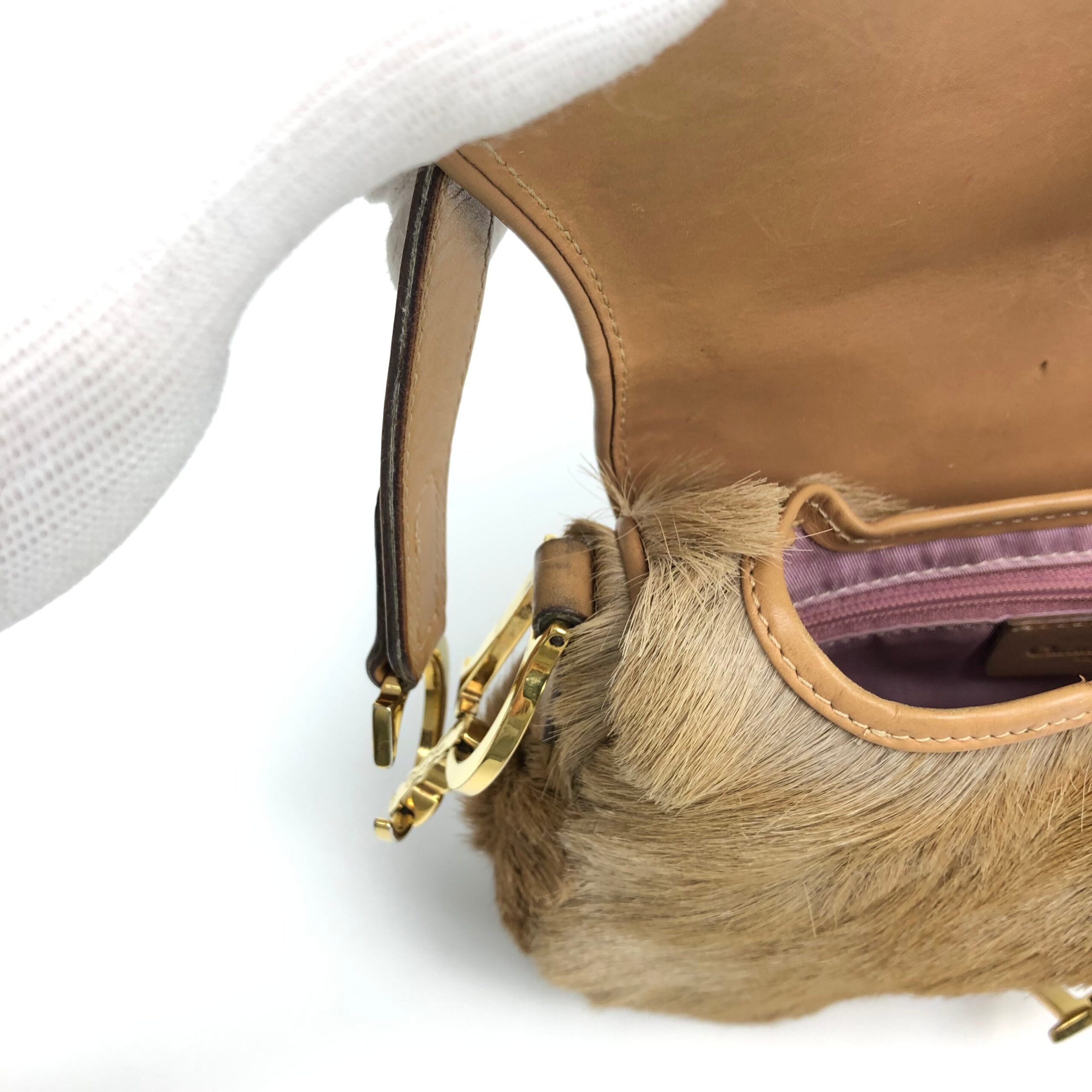 CHRISTIAN DIOR PONY HAIR MOHAWK SADDLE BAG
