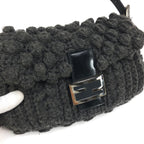 FENDI CASHMERE WOOL BAGUETTE SHOULDER BAG