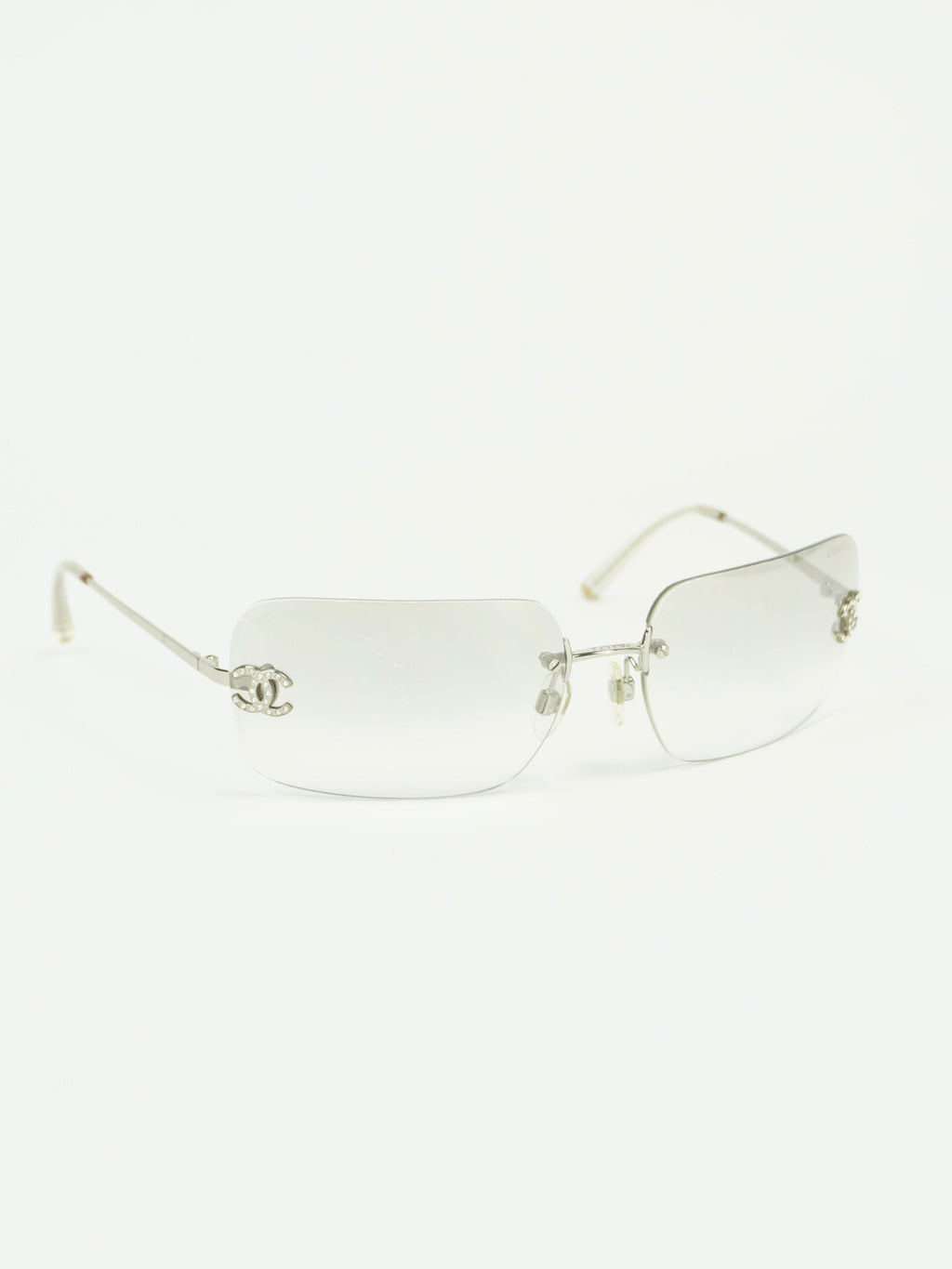 CHANEL RIMLESS RHINESTONE SUNGLASSES