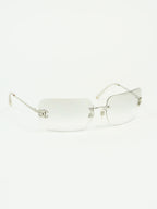 CHANEL RIMLESS RHINESTONE SUNGLASSES