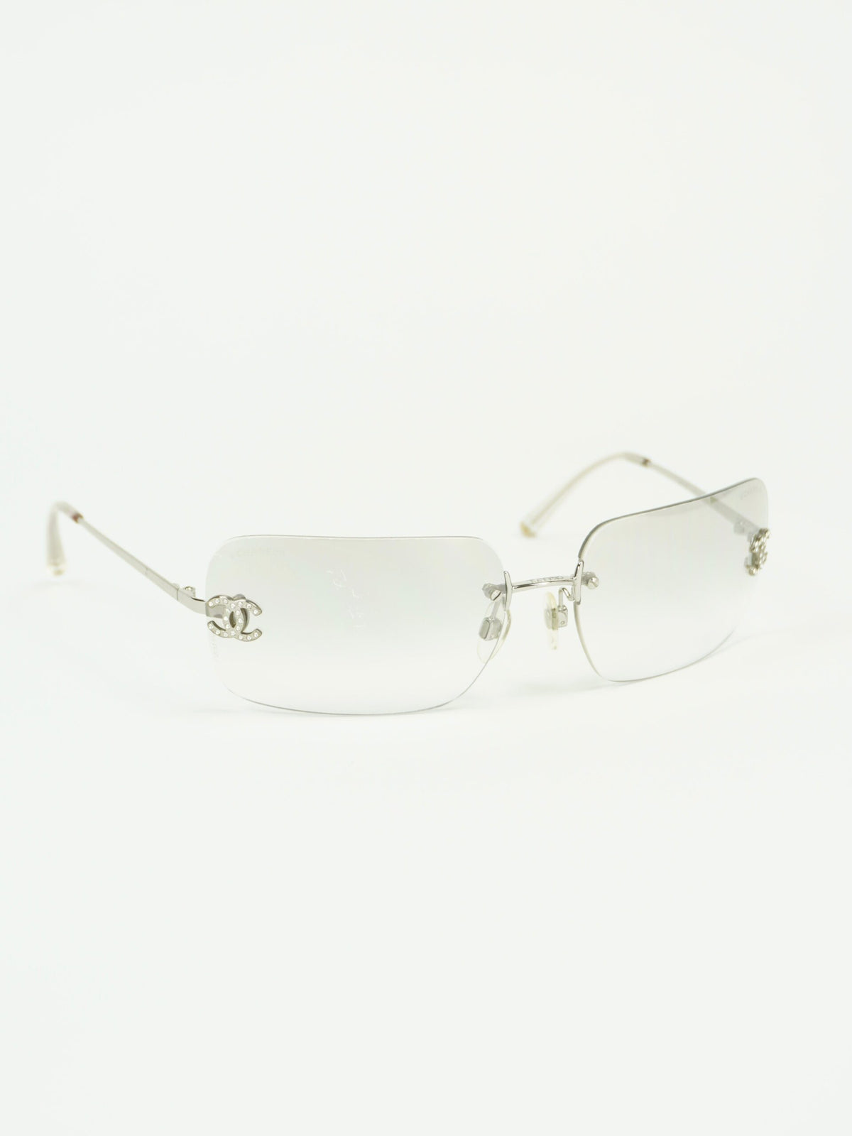 CHANEL RIMLESS RHINESTONE SUNGLASSES