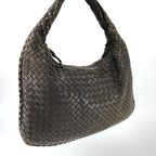 BOTTEGA VENETA BROWN INTRECCIATO SHOULDER BAG