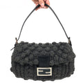 FENDI CASHMERE WOOL BAGUETTE SHOULDER BAG