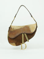 CHRISTIAN DIOR PONY HAIR SADDLE BAG
