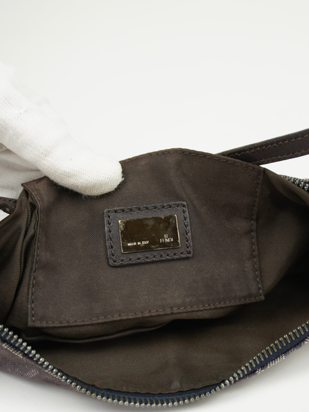 FENDI DENIM ZUCCA SHOULDER BAG