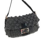 FENDI CASHMERE WOOL BAGUETTE SHOULDER BAG